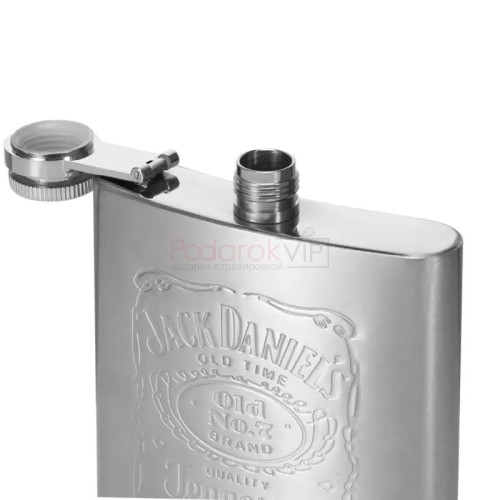 Фляжка HIP Flask Jack Daniels, 7 OZ (115 г), нержавеющая сталь, в коробке